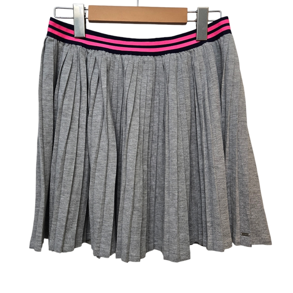Tommy Hilfiger Gray Pleated Skirt with Pink Waist Girls 16